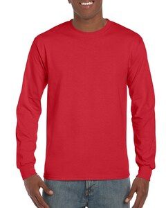 Gildan GI2400 - Men's Long Sleeve 100% Cotton T-Shirt Red
