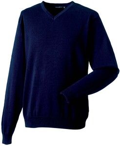 Russell Collection RU710M - V-Neck Knitted Pullover French Navy