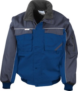 Result R71 - Workguard Zip Sleeve Heavy Duty Jacket Royal/Navy