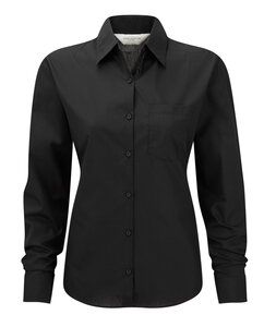 Russell Europe 934F - Long Sleeve Poplin Blouse Black