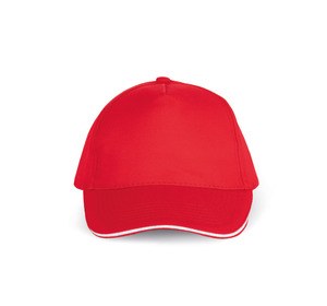 K-up KP124 - SANDWICH PEAK CAP - 5 PANELS Red / White