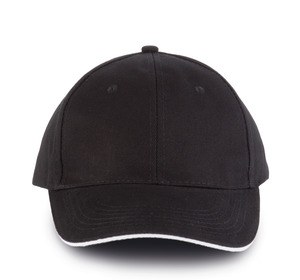 K-up KP011 - ORLANDO - MEN'S 6 PANEL CAP Black / White