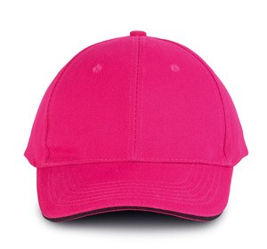 K-up KP011 - ORLANDO - MEN'S 6 PANEL CAP Fuchsia / Black