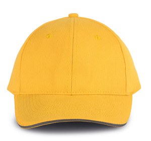 K-up KP011 - ORLANDO - MEN'S 6 PANEL CAP Yellow / Slate Grey