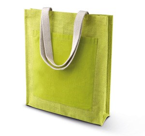 Kimood KI0221 - JUTE SHOPPER Lime Green