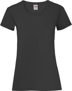 Fruit of the Loom SC61372 - Women's Cotton T-Shirt Black/Black