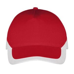 SOL'S 00595 - Booster Five Panel Contrasted Cap Rouge / Blanc