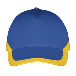 SOL'S 00595 - Booster Five Panel Contrasted Cap Royal / Jaune