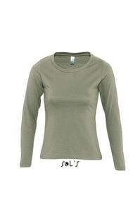 SOL'S 11425 - MAJESTIC Women's Round Neck Long Sleeve T Shirt Kaki