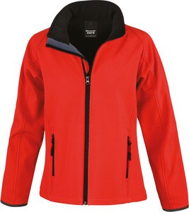 Result R231F - Core Ladies Printable Soft Shell Red / Black