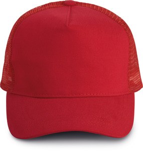 K-up KP137 - TRUCKER MESH CAP - 5 PANELS Red / Red
