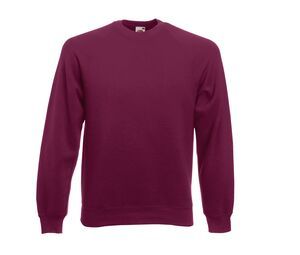 Fruit of the Loom SC260 - Men's Raglan Sleeve Jumper Burgundy