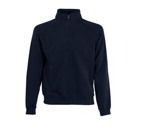 Fruit of the Loom SC276 - Men's Premium Zip-Neck Sweatshirt Deep Navy