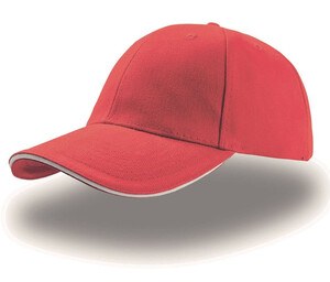 Atlantis AT003 - 6-panel sandwich cap Red/White