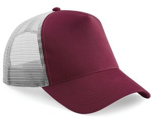 Beechfield BF640 - Half Mesh Trucker Burgundy/ Light Grey