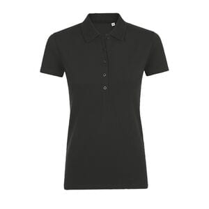 SOL'S 01709 - PHOENIX WOMEN Cotton Elastane Polo Shirt Black