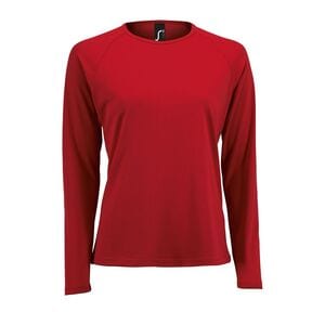 SOL'S 02072 - Sporty Lsl Women Long Sleeve Sports T Shirt Red