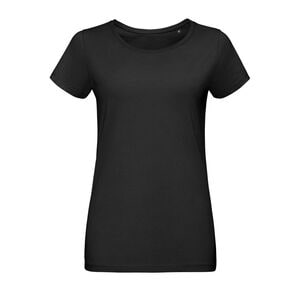 SOL'S 02856 - Martin Women Round Neck Fitted Jersey T Shirt Deep Black