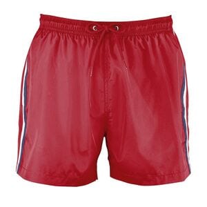 SOL'S 02919 - Sunrise Men's Three Colour Swim Shorts Red