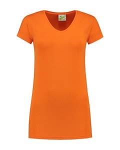 Lemon & Soda LEM1262 - T-shirt V-neck cot/elast SS for her Orange