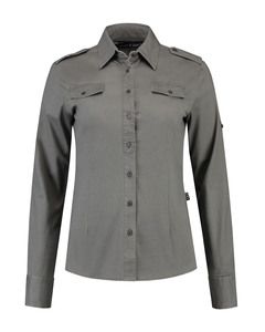 Lemon & Soda LEM3912 - Shirt Twill LS for her Pearl Grey