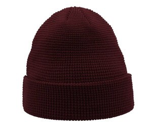 Atlantis AT186 - Waffle knit beanie. Burgundy