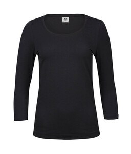 Tee Jays TJ460 - Womens stretch 3/4 sleeve tee Black