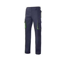 VELILLA V3004 - TWO-TONE MULTI-POCKET PANTS Navy/Lime