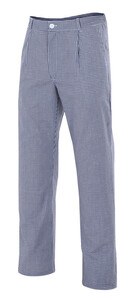 VELILLA VL351 - CHECKERED COOK'S PANTS Navy