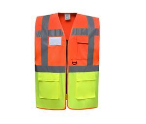 Yoko YK801 - High security multi-function vest Hi Vis Orange / Hi Vis Yellow