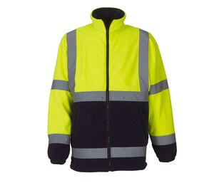 Yoko YKK08 - Thick high-visibility fleece jacket Hi Vis Yellow/Navy