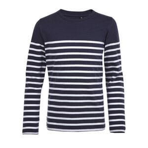 SOL'S 03101 - Matelot Lsl Kids Kids' Long Sleeve Striped T Shirt French Navy / White