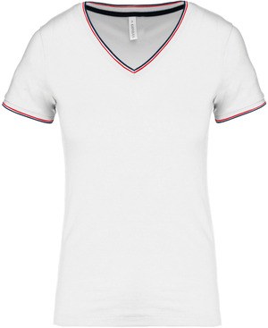 Kariban K394 - Ladies’ piqué knit V-neck T-shirt