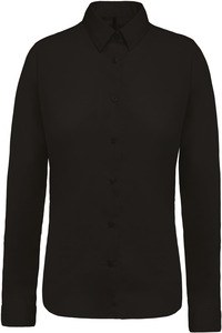 Kariban K510 - Ladies’ long-sleeved cotton poplin shirt Black