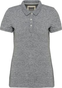 Kariban KV2207 - Women's short-sleeved vintage polo shirt Slub Grey Heather