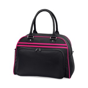 Bag Base BG75 - RETRO BOWLING BAG Black / Fuchsia