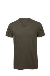 B&C CGTM044 - Men's Organic Inspire V-neck T-shirt Khaki