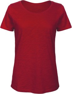 B&C CGTW047 - Women's Organic Slub Inspire Tee Chic Red