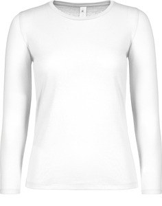 B&C CGTW06T - Women's long sleeve t-shirt #E150 White