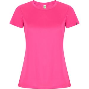 Roly CA0428 - IMOLA WOMAN Fitted technical short-sleeve t-shirt in recycled CONTROL-DRY polyester Pink Fluor