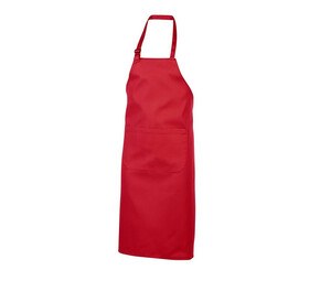 NEWGEN TB101 - Polycotton Bib Apron With Pocket Red