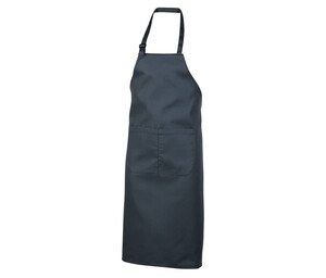 NEWGEN TB201 - 100% Cotton Bib Apron With Pocket Dark Grey