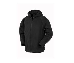 Result RS906X - Hooded fleece in recycled polyester Black