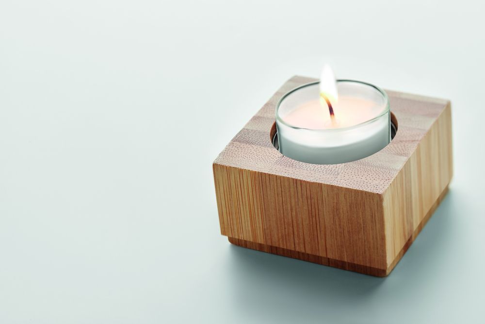 GiftRetail MO6319 - LUXOR Bamboo tealight holder