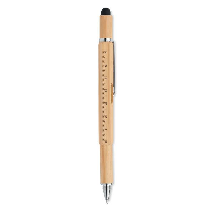 GiftRetail MO6559 - TOOLBAM Spirit level pen in bamboo