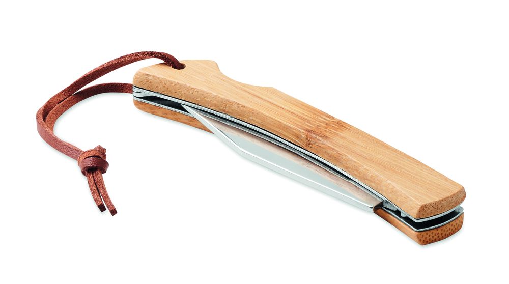 GiftRetail MO6623 - MANSAN Foldable knife in bamboo