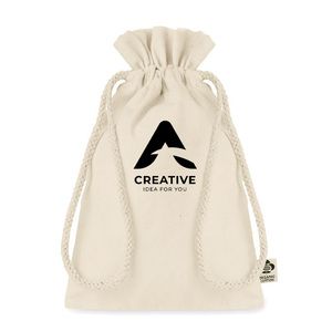 GiftRetail MO6634 - AMBER SMALL Small organic cotton gift bag Beige