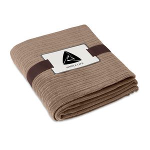 GiftRetail MO7246 - CAP CODE Fleece blanket.240 gr/m2 Khaki