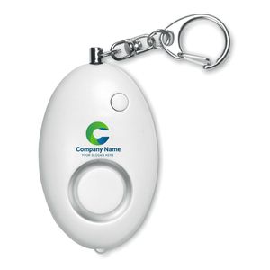 GiftRetail MO8742 - ALARMY Personal alarm with key ring White
