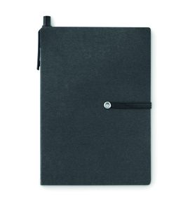 GiftRetail MO9213 - RECONOTE Notebook w/pen & memo pad Black